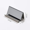 thumbnail image 2 of 2024 Suitable Set of 2 stainless steel business card holders for office or desk - Business card favourites - Black, 2 of 4