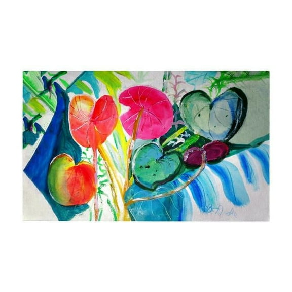 30 x 50 in. Cyclamen Plant Door Mat - Large