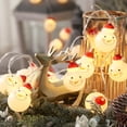 thumbnail image 4 of Cadena de luces decorativas navideñas con forma de Papá Noel, bola, muñeco de nieve, alce, luz de noche LED, decoración para árbol de Navidad, 4 of 5