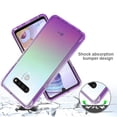 thumbnail image 4 of Mantto LG Stylo 6 Case, Front & Back 360 degree Full Body Protective Gradient Color Bumper Shockproof Slim Hybrid Back Soft Silicone Rubber TPU Bumper Clear Phone Case for LG Stylo 6 Case - Purple, 4 of 8