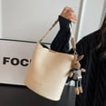 thumbnail image 3 of VONKY PU Haut de Gamme Rétro Navette Sac Seau Polyvalent Sac à la Mode et Durable Femmes Spacieuses Sac Kaki à la Mode, 3 of 6