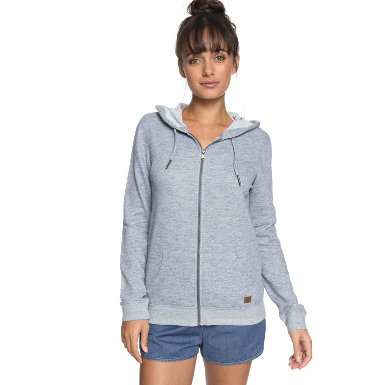 Roxy Women's Trippin Zip Up Fleece Sweatshirt, Heritage Heather