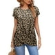 thumbnail image 4 of Camisetas de manga corta de verano para mujer, blusa informal con cuello redondo y estampado frontal Fridja  bn3372, 4 of 9