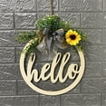 thumbnail image 1 of Wooden Letter Pattern With Linen Bowknot Front Door  Decoration Hanging, 1 of 3