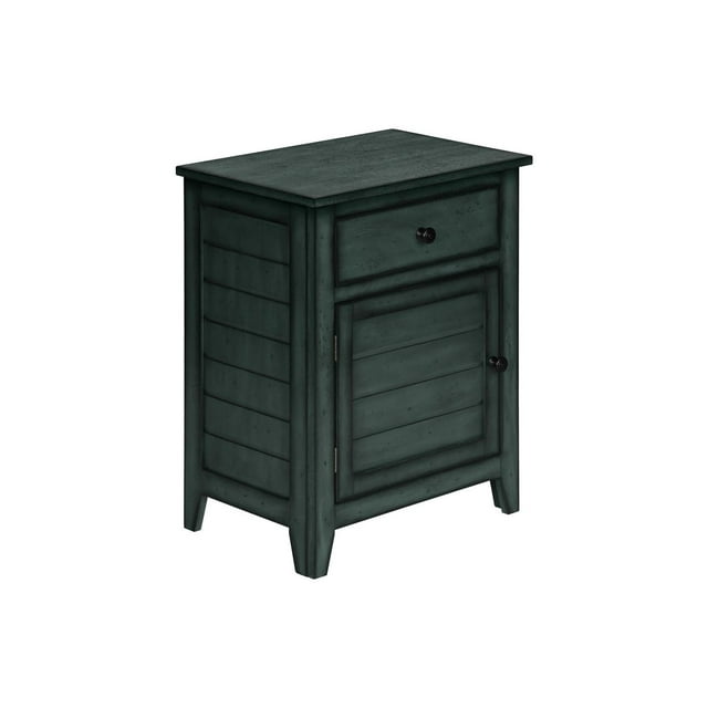 Monarch Specialties Table D'appoint, Table De Nuit, Tiroir De Rangement, Bout, Table D'appoint, Chambre À Coucher, Lampe, Rangement, Placage Vert Antique, Transitionnel