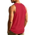 thumbnail image 4 of longantii Mens Gym Workout Sleeveless Tank Top Sports Muscle Fit Vest Lightweight Thin Breathable T-Shirt Running Tank Tops, 4 of 7