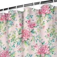 thumbnail image 4 of Spring Garden Bee and Butterfly Shower Curtain, 36x72 Polyester, Watercolor Floral Pattern with Hooks, 4 of 5