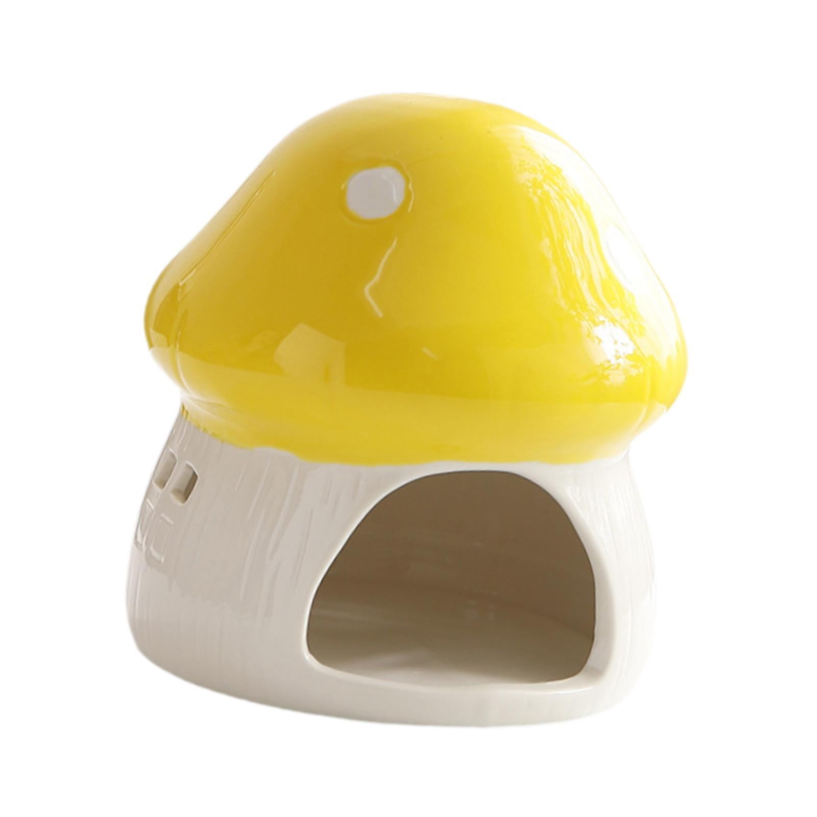 Bvdfgk Ceramic Hamster House Cave Creative Indoor Hideaway House Guinea Pig Hideout for Yellow