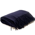 thumbnail image 4 of Navy Wool Throw Blanket Soft Blanket for Couch 50х70-inch Wool Sofa Blanket Warm Blanket, 4 of 8