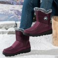 thumbnail image 6 of Water Mid Calf Winter Boots for Women with Warm Easy Side Zipper - Tread Cold Weather Outdoor Footwear, 6 of 9