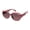 Rose Wood, variant on Women's MS193 Retro Modern UVA and UVB Protective Oval Fashion Sunglasses, 53.7mm