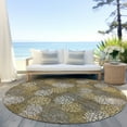 thumbnail image 6 of Addison Rugs Chantille Indoor/Outdoor Transitional Circles Brown Washable Round Rug, 8' x 8', 6 of 6