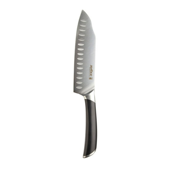 Zyliss Comfort Pro 7" Santoku Knife - German Steel Kitchen Cutlery, Black/Stainless Steel
