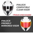 thumbnail image 7 of ILM Motorcycle Helmet Full Face with Pinlock Compatible Clear&Tinted Visors and Fins Street Bike Motocross Casco DOT(White, X-Large), 7 of 7