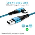 thumbnail image 3 of USB C Cables,Type C Fast Charging Cable 6ft USB C Cables 6ft-2PACK,ABCPOW Right Angle 90 Degree USB A to USB C Type C Cable High Speed Fast Charger for Android Type C Charger Phone Cord for Samsung, 3 of 5