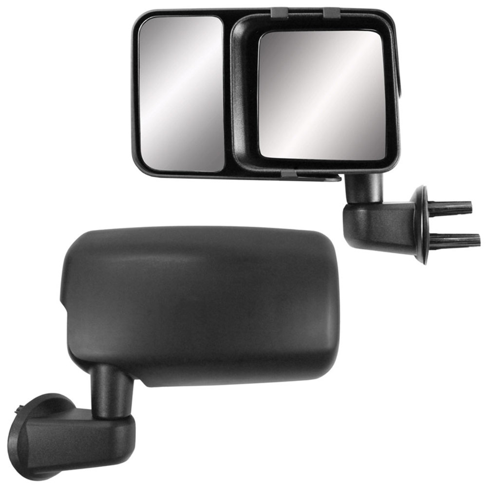 KSource 80740 Snap & Zap Custom Fit Towing Mirror for Jeep Wrangler
