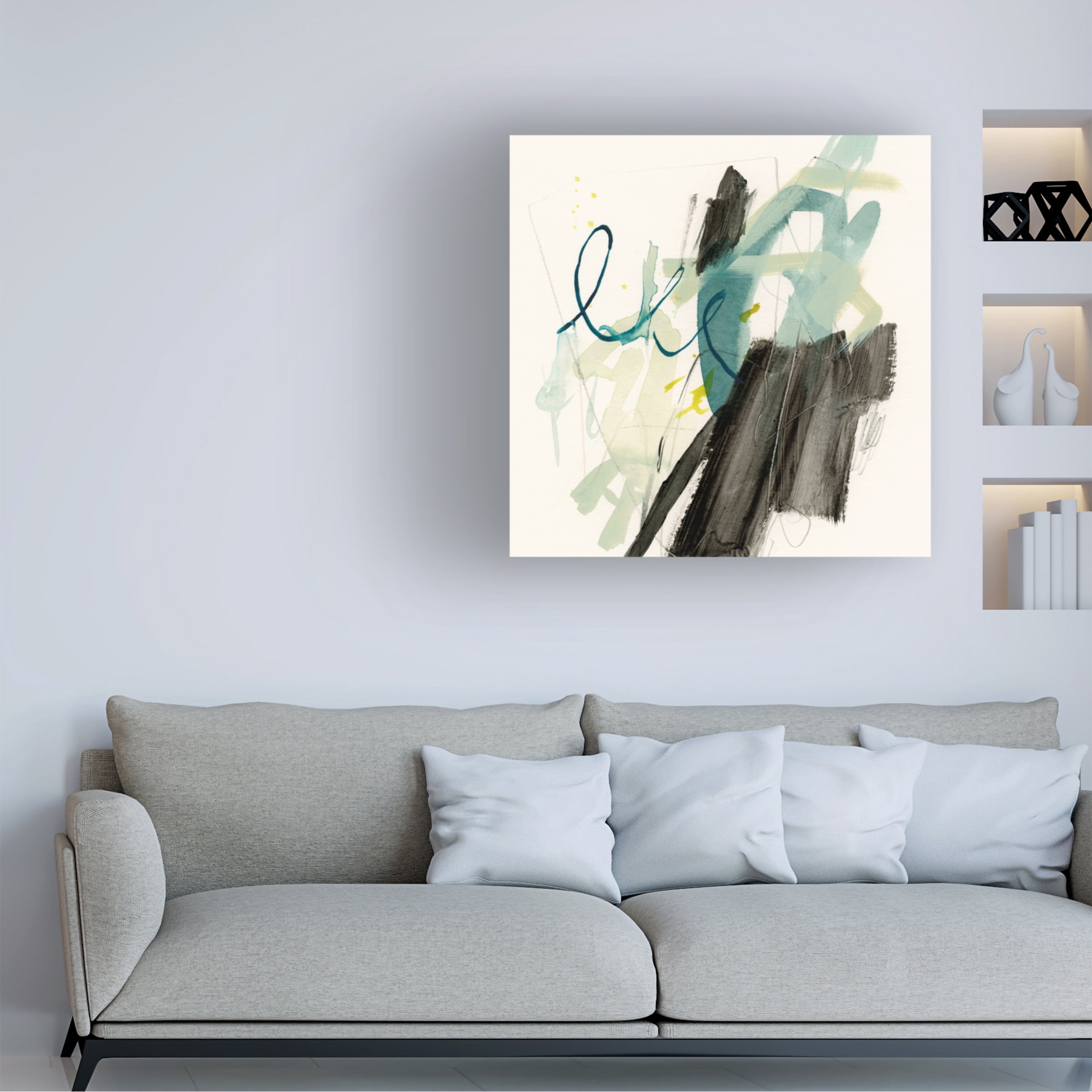 Victoria Barnes 'Seafoam And Slate II' Canvas Art