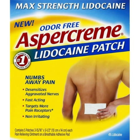 Aspercreme Odor Free 4% Lidocaine Patch (Pack of 14)
