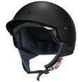 GLX M14 Cruiser Scooter Motorcycle Half Helmet With Free Tinted Retractable Visor DOT Approved