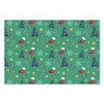 thumbnail image 2 of Merry Christmas Green Winter Xmas Trees Rectangle Dining Placemat 4PCS Durable Linen Placemats 12 X 18 Inch Winter Table Mats for Party Kitchen Dining Decor for Kitchen,Kitchen Table Mats, 2 of 5