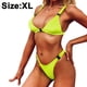 thumbnail image 2 of Traje de baño de bikini tipo tanga para mujer, bañador sexy de moda para mujer, ropa de playa dividida de dos piezas de color puro, 2 of 5