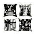 thumbnail image 2 of PONPRNGY Spring Easter Bunny Throw Pillow Covers 17x17 Set of 4 Decorative Pillows Case Soft Short Plush Cushion Covers for Couch Sofa Patio Garden Spring Decor, 2 of 6