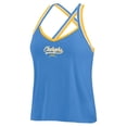 thumbnail image 2 of Women's WEAR by Erin Andrews Powder Blue Los Angeles Chargers Cross Strap Tri-Blend Tank Top, 2 of 4