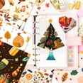 thumbnail image 5 of 24 Sheets Thanksgiving Autumn Pattern Paper 6 x 6 inch Fall Leaves Pumpkin Plaid Craft Paper Origami Paper for Thanksgiving Card Making Scrapbook 12 Designs, 5 of 14
