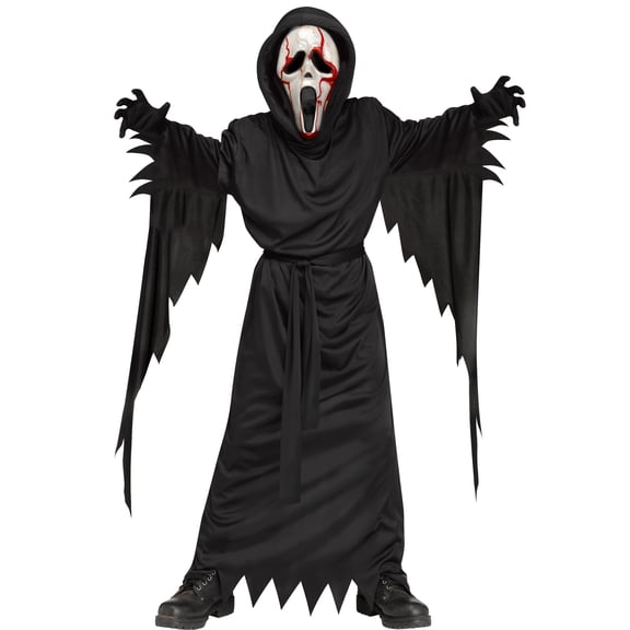 Bleeding Ghost Face 5pc, Halloween Costume for Children, Boys Size L (10/12), by Fun World