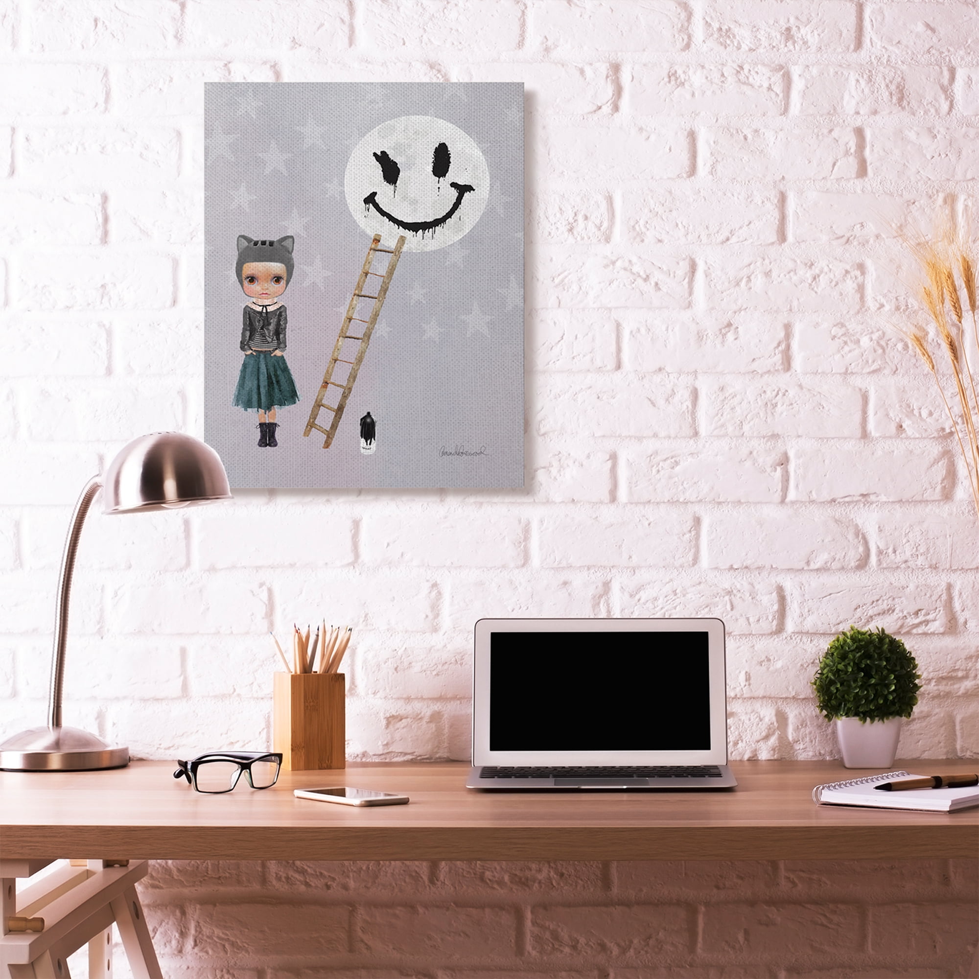 Stupell Industries Fashion Designer Sassy Doll Watercolor Canvas Wall Art by Amanda Greenwood