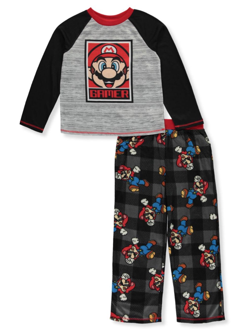 Super Mario Bros. - Super Mario Boys' Gamer 2-Piece Pajamas (Big Boys ...