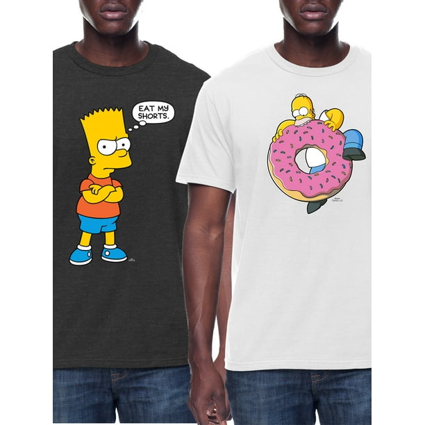 Ambtenaren vliegtuigen moederlijk The Simpsons Men's Graphic Tee Shirt Homer Donut, Sizes S-3XL, Mens T-Shirts  - Walmart.com