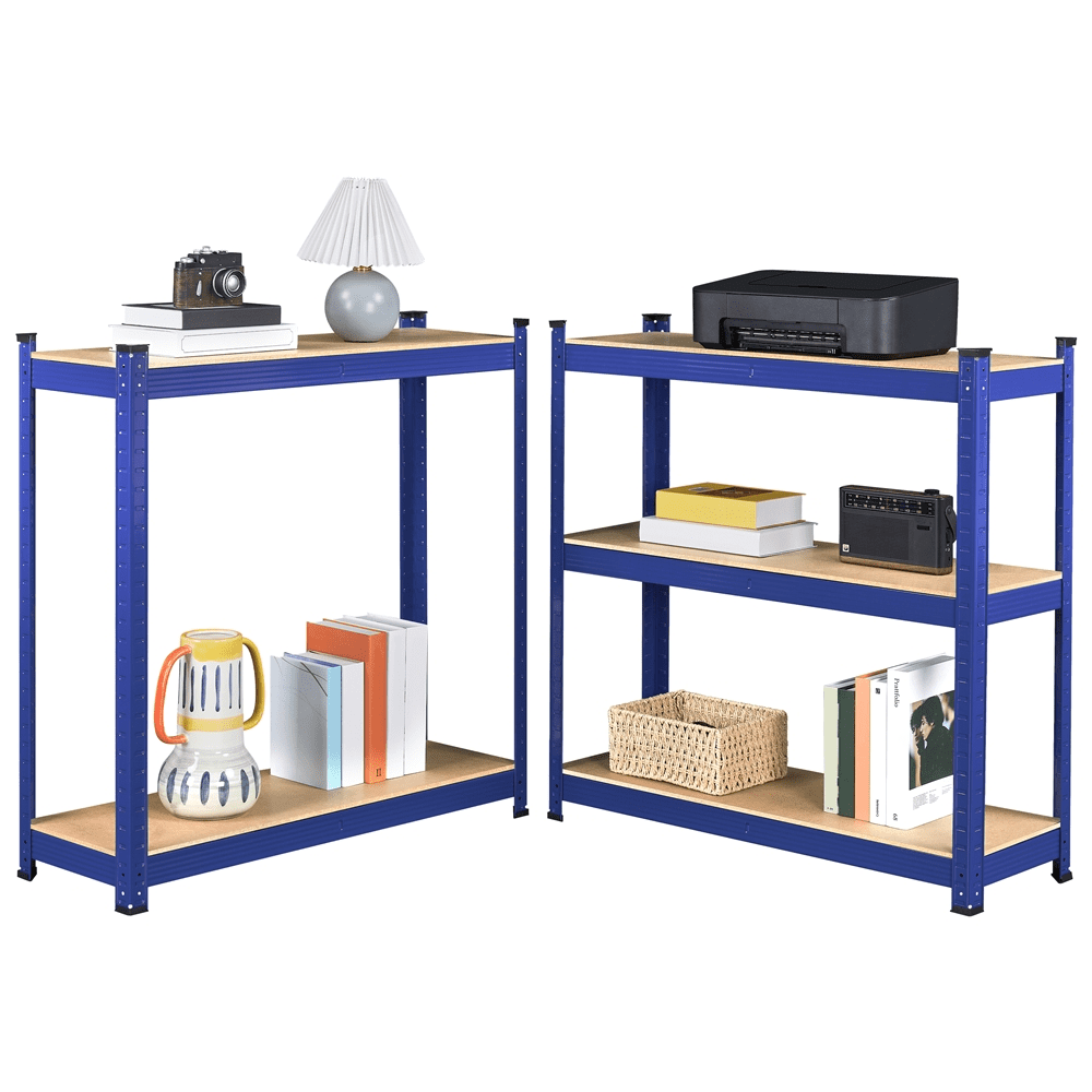 Alden Design 5-Shelf Boltless & Adjustable Steel Storage Shelf Unit, Blue