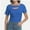 Royal Blue, variant on Womens Summer Short Sleeve T Shirts Knit Slim Fit One Piece Cutout Scoop Neck Going Out Date Night Tops
