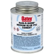 Oatey 30891 Rain-R-Shine PVC Pipe Cement, 8 Oz, Blue, Each