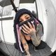 thumbnail image 3 of Cozy Bunny Balaclava Hat with Ears Winter Warm Beanie with Fluffy Scarf, Hooded Knit Hat with Face Ski Mask for Women Girls, 3 of 5