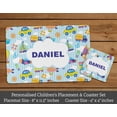 thumbnail image 2 of Printtoo Personalized Placemat & Coaster Set For Kids Toddlers,Birthday Gift For Boys,Gift For Girls,Transport-8x11.5 Inch, 2 of 5
