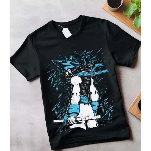 Anime Black Star T-Shirt Soul Eater Death the Kid Japanese Anime Gift Shirt