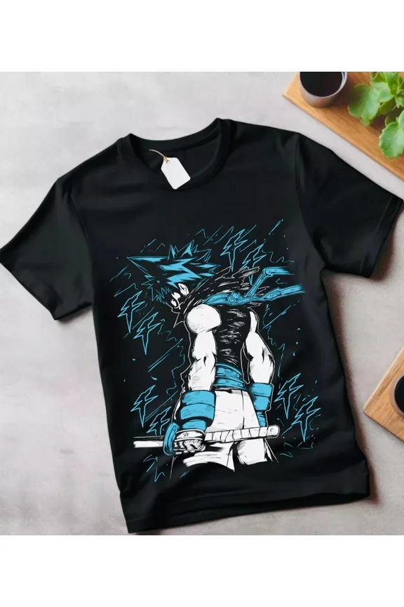 VINTAGE Anime Black Star T-Shirt Soul Eater Death the Kid Japanese Anime Gift Shirt