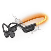Bone Conduction Headphones Bluetooth 6.0 Open Ear with Dual Driver Sound, LED Safety Light, Deep bass, Game Mode and Dual Device Connection, IP67 Sport Headphone for Night Running, Cycling, Workout