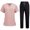 Pink, variant on Resivox Scrubs for Women Set Plus Size Nurse Uniforms Petite V Neck Yoga Scrub Pants and Tops Jogger Scrubs Medical Uniforms Scrub Sets Light Gray 2XL