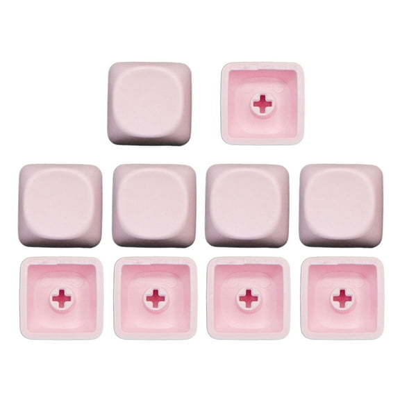 URTERYSER 10Pieces PBTs Keycaps Height 1U Blanks Supplements Keycaps for Gaming Mechanical Keyboards Light Pink