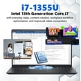 thumbnail image 4 of Dell Inspiron 15 3530 Business Laptop, 15.6" FHD Display, Intel 10-Core i7-1355U(Up to 5.0 GHz), Intel Iris Xe GPU, 32 GB RAM, 1 TB SSD, WiFi 6, Backlit KB, Fingerprint, Lifetime Office & Win 11 Pro, 4 of 5