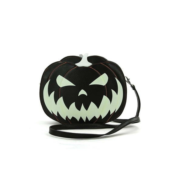 Glow in the Dark Jack-O-Lantern Crossbody Bag