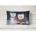 thumbnail image 2 of Carolines Treasures PPP3286PW1216 Westie Christmas Self Portrait Canvas Fabric Decorative Pillow  12H x16W multicolor, 2 of 3