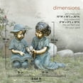 thumbnail image 6 of Alpine Corporation Girl and Boy Reading Statue Set, Includes 2 Statues, 6 of 13