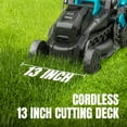 thumbnail image 3 of Mightymow Cordless Lawn Mower, 20V Electric Lawn Mowers, 13 inch, Brushless Motor, 5 Heights Adjustment, with 2*4.0Ah Battery and Charger, for Garden/Yard/Farm, 3 of 8