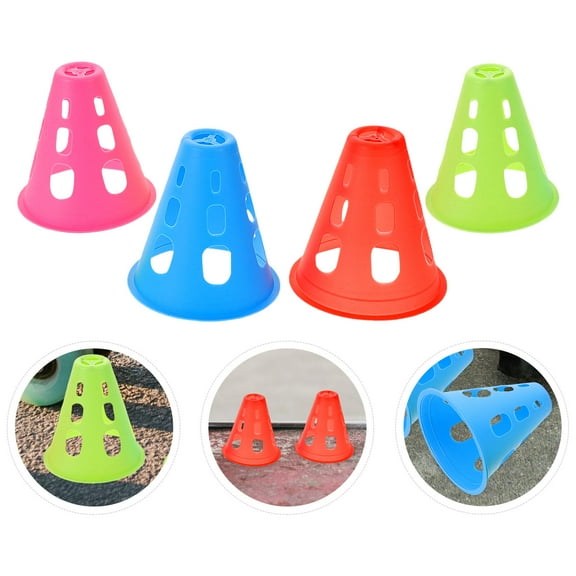 HAMPPLIES 20pcs Training Safety Cone For Outdoor Sports Skill Development Pink PE