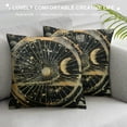 thumbnail image 3 of Shiartex Sun Moon Throw Pillow Covers Exotic Pillow Cases Cushion Covers for Bedroom Solar System Decor Decorative Throw Pillowcases Bohemian Astrology Space Black Cushion Cases 18x18in, 3 of 5