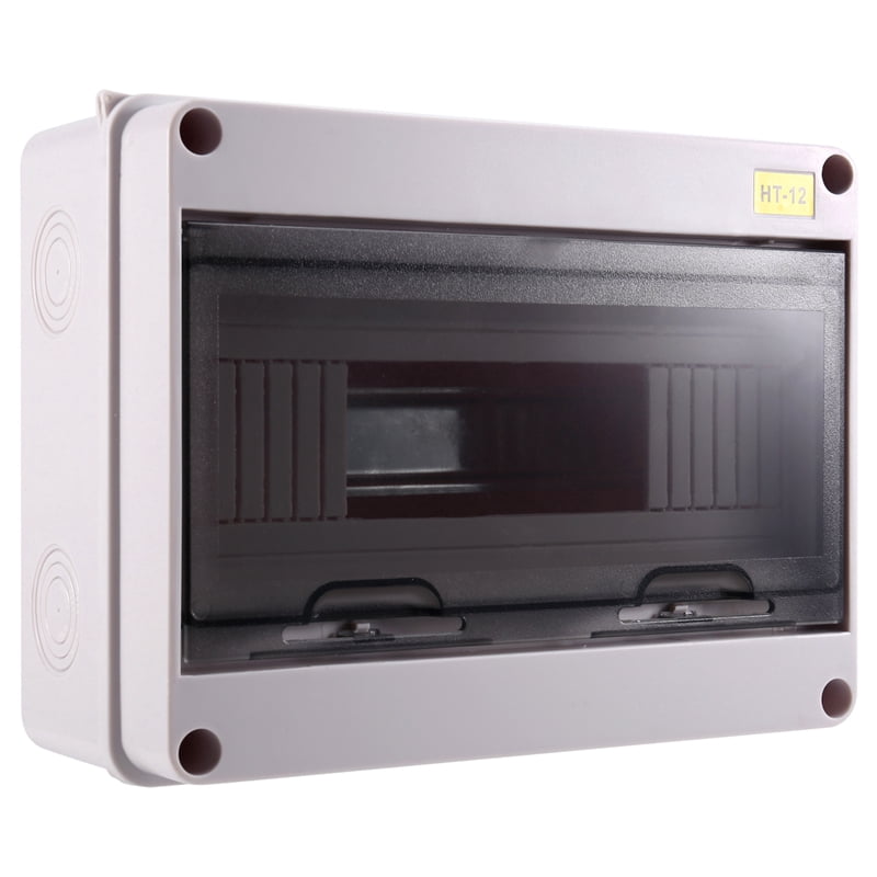 2X HT-12 Way IP65 Mcb Breaker Box Distribution Protection Box ABS Power Electronic Din Rail Enclosure